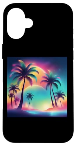 Retro 1990er Vaporwave Palm Tree Beach Sunset, 1980's Beach Hülle für iPhone 16 Plus Retro 1990er Vaporwave Palm Tree Beach Sunset, 1980's Beach Hülle für iPhone 16 Plus von Vaporwaves and Cool Dayz Garb
