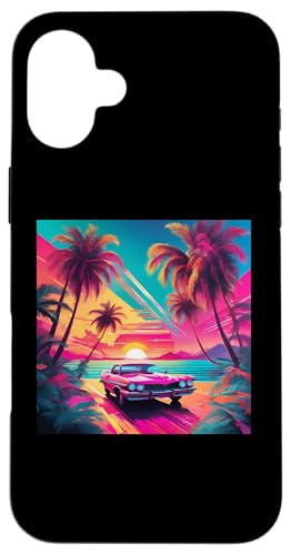 Retro 1990er Vaporwave Palm Tree Beach Sunset, 1980's Beach Hülle für iPhone 16 Plus Retro 1990er Vaporwave Palm Tree Beach Sunset, 1980's Beach Hülle für iPhone 16 Plus von Vaporwaves and Cool Dayz Garb