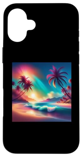 Retro 1990er Vaporwave Palm Tree Beach Sunset, 1980's Beach Hülle für iPhone 16 Plus Retro 1990er Vaporwave Palm Tree Beach Sunset, 1980's Beach Hülle für iPhone 16 Plus von Vaporwaves and Cool Dayz Garb