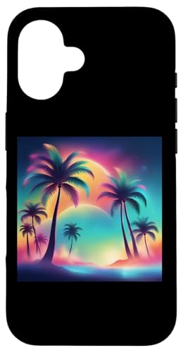 Retro 1990er Vaporwave Palm Tree Beach Sunset, 1980's Beach Hülle für iPhone 16 Retro 1990er Vaporwave Palm Tree Beach Sunset, 1980's Beach Hülle für iPhone 16 von Vaporwaves and Cool Dayz Garb
