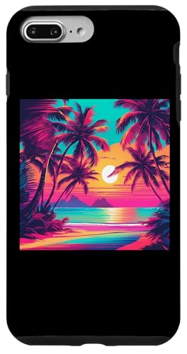 Retro 1990er Vaporwave Palm Tree Beach Sunset, 1980's Beach Hülle für iPhone 7 Plus/8 Plus Retro 1990er Vaporwave Palm Tree Beach Sunset, 1980's Beach Hülle für iPhone 7 Plus/8 Plus von Vaporwaves and Cool Dayz Garb