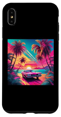 Retro 1990er Vaporwave Palm Tree Beach Sunset, 1980's Beach Hülle für iPhone XS Max von Vaporwaves and Cool Dayz Garb
