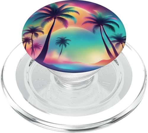 Retro 1990er Vaporwave Palm Tree Beach Sunset, 1980's Beach PopSockets PopGrip für MagSafe Retro 1990er Vaporwave Palm Tree Beach Sunset, 1980's Beach PopSockets PopGrip für MagSafe von Vaporwaves and Cool Dayz Garb