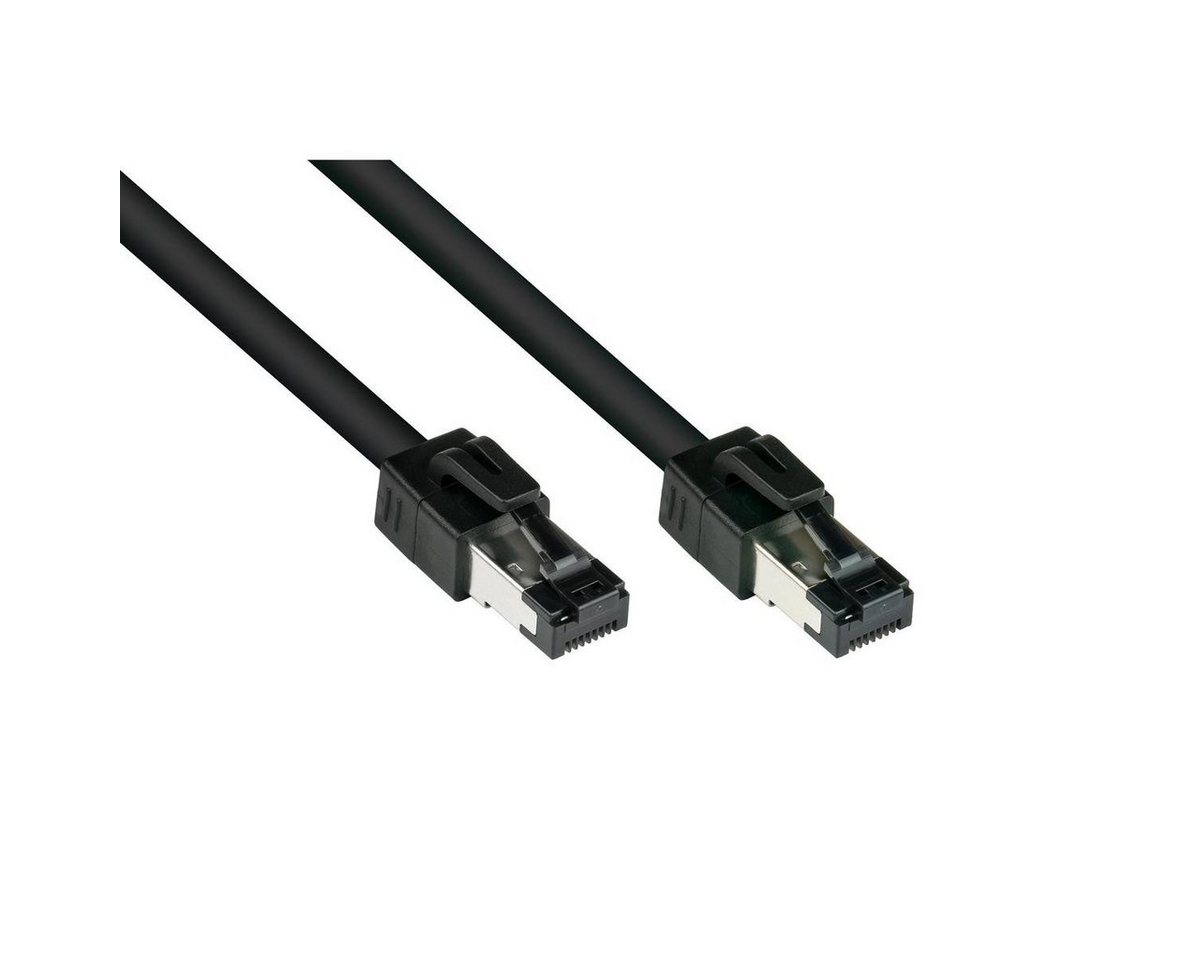 VARIA 8080-005S - Patchkabel Cat.8.1, S/FTP, 0,5m, schwarz LAN-Kabel, (50,00 cm) von Varia