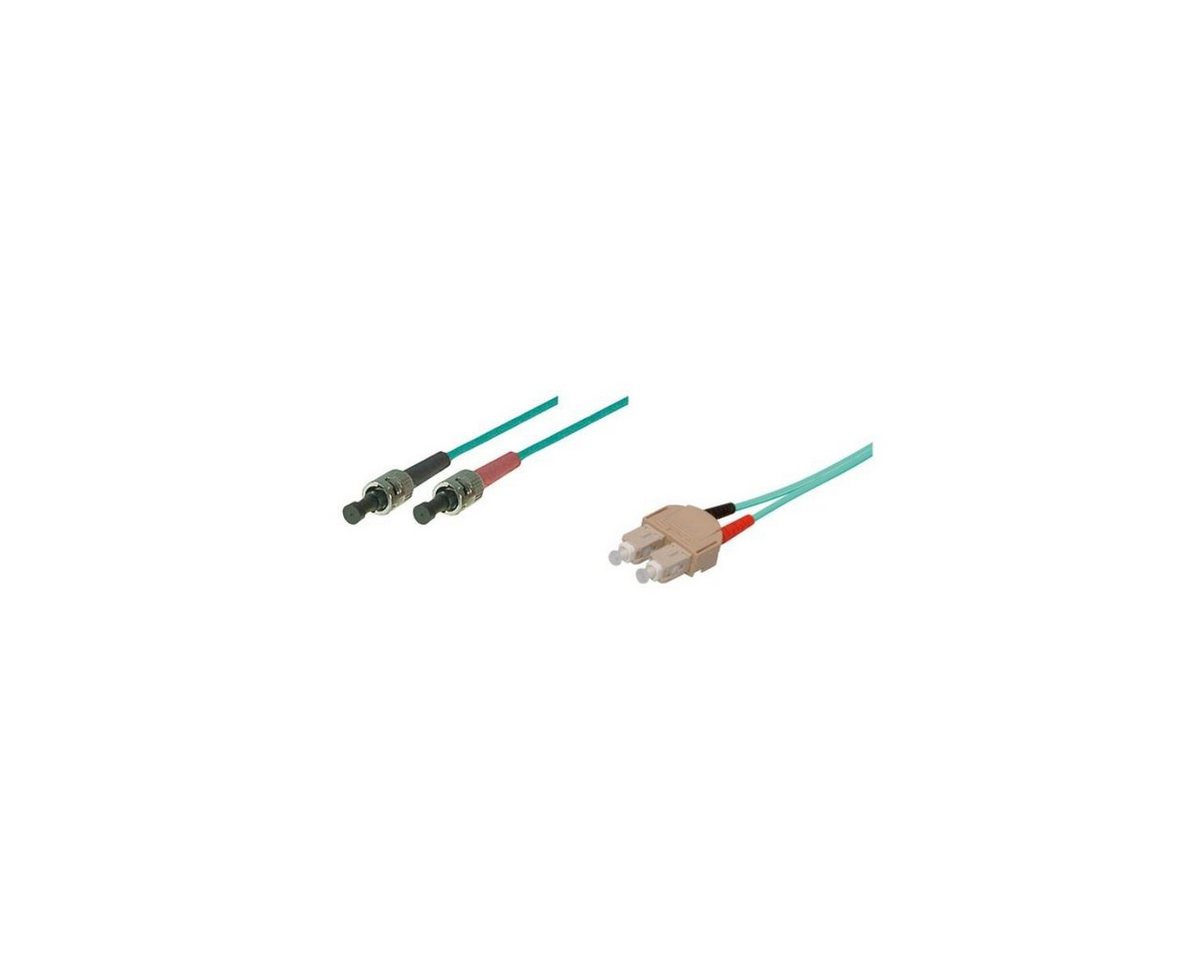 VARIA LWL-Kabel, 1 m, Duplex OM3 (Multimode, 50/125) SC/ST Glasfaserkabel, ST Duplex, (100,00 cm) von Varia