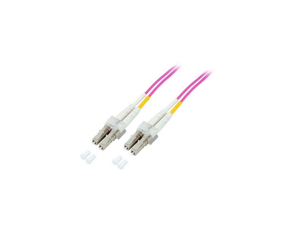 VARIA LWL-Kabel, 2 m, Duplex OM4 (Multimode, 50/125) LC/LC Glasfaserkabel, LC Duplex, (200,00 cm) von Varia