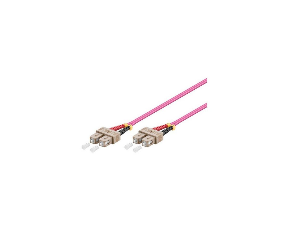 VARIA LWL-Kabel, 2 m, Duplex OM4 (Multimode, 50/125) SC/SC Glasfaserkabel, SC Duplex, (200,00 cm) von Varia