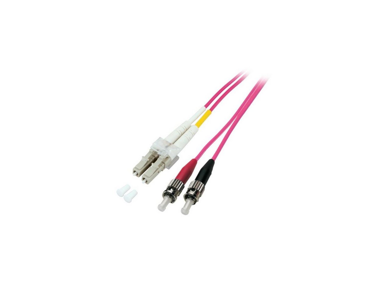 VARIA LWL-Kabel, 3 m, Duplex OM4 (Multimode, 50/125) LC/ST, 3 m Glasfaserkabel, LC Duplex, (300,00 cm) von Varia