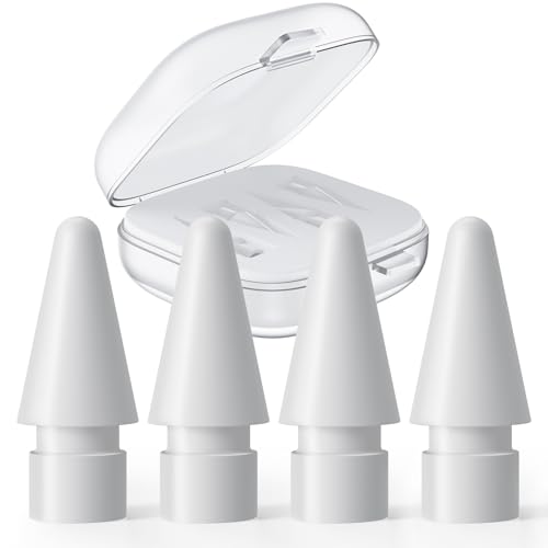 4 Stück Spitzen für Apple Pencil, Hochempfindliche Ersatzspitzen Spitze für Apple Pencil 11. Generation/ 2. Generation/USB C/Pro Pencil Tipps 4 Stück Spitzen für Apple Pencil, Hochempfindliche Ersatzspitzen Spitze für Apple Pencil 11. Generation/ 2. Generation/USB C/Pro Pencil Tipps von Variglas