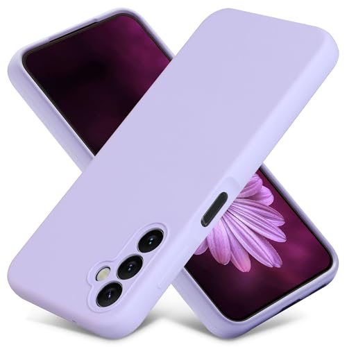 Varikke Silikonhülle für Samsung Galaxy A16 5G, Ganzkörper-Schutzhülle aus weichem Flüssigsilikon, seidige Haptik, mit Kameraschutz, niedlich, schlank, stoßfest, mit Mikrofaserfutter, 6,7 Zoll, Lila von Varikke