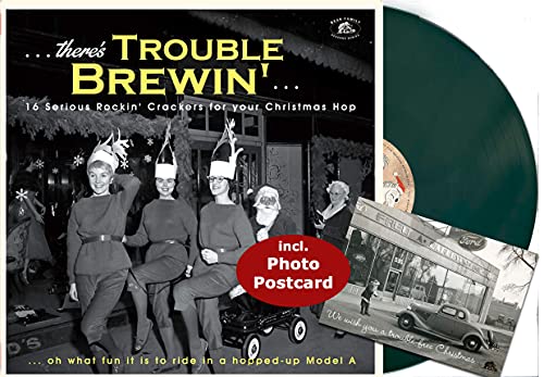Christmas ...There's Trouble Brewin' - 16 Serious Rockin' Crackers for your Christmas Hop (LP, Green Vinyl) von Various - Season's Greetings