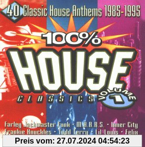 100% House - 40 Classic House Anthems 1985-1995 Volume 1 von Various