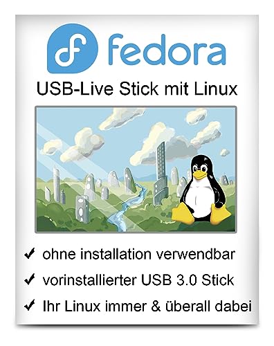 Linux Fedora mit 64 Bit - Live Version - bootfähig - Betriebssystem von Various