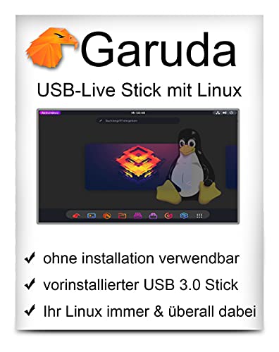 Linux Garuda mit 64 Bit - Live Version - bootfähig - Betriebssystem Linux Garuda mit 64 Bit - Live Version - bootfähig - Betriebssystem von various
