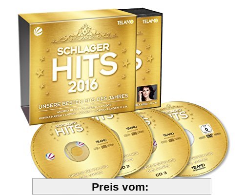 Schlager Hits 2016 (3CD & 1 DVD in goldener Verpackung) von Various