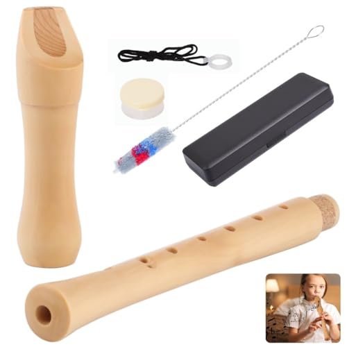 Wooden Blockflöte Soprano Recorder Instrument with Hard Case, Baroque Fingering C Key Britain-style Wooden Recorder, Recorder Instrument for Students Adults Beginners von Varku