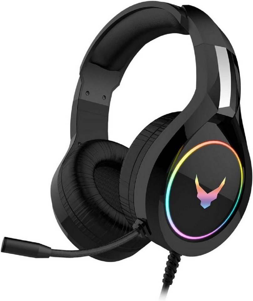 Varr Gaming RGB Gaming-Headset HI-FI Stereo Mikrofon VH6060 Schwarz Over-Ear-Kopfhörer von Varr