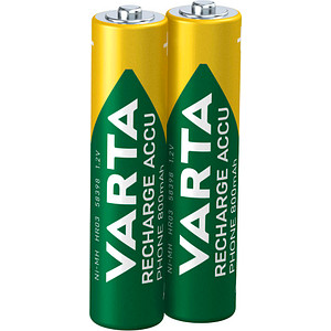 2 VARTA Akkus RECHARGE ACCU Phone Micro AAA 800 mAh von Varta