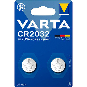 2 VARTA Knopfzellen CR2032 3,0 V von Varta