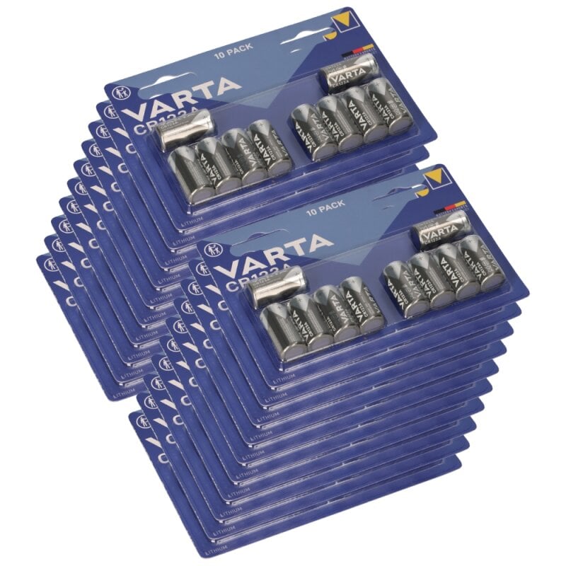 200x CR123A Varta Batterie Lithium 3V Photo Blister von Varta