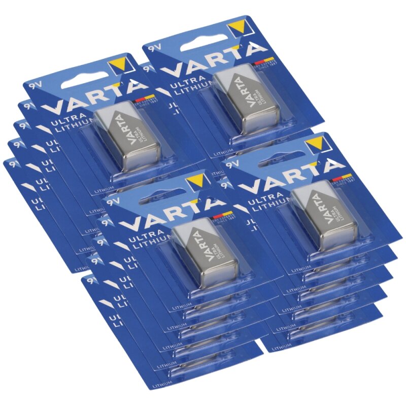20x 1er Blister Varta Professional Lithium Batterie 9V-Block von Varta