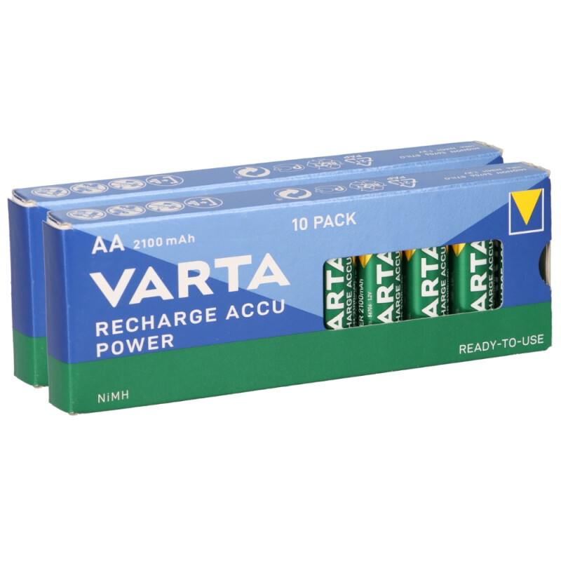 20x Varta Ready2Use AA Mignon Akku Ni-MH 1,2V 2100mAh von Varta