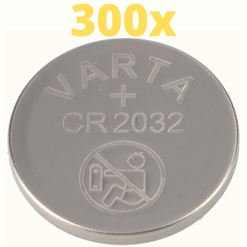 300x Varta Lithium 3V CR2032-P Bulk 3V/220mA lose CR 2032 von Varta