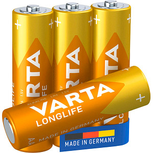 4 VARTA Batterien LONGLIFE Mignon AA 1,5 V von Varta