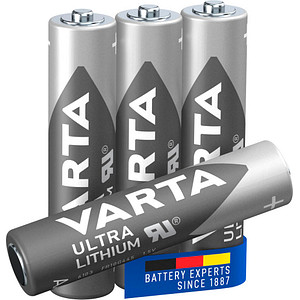 4 VARTA Batterien ULTRA LITHIUM Micro AAA 1,5 V von Varta