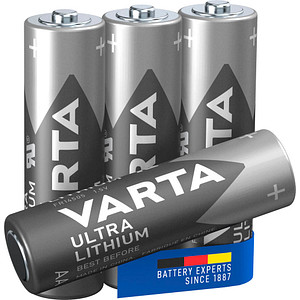 4 VARTA Batterien ULTRA LITHIUM Mignon AA 1,5 V 4 VARTA Batterien ULTRA LITHIUM Mignon AA 1,5 V von Varta