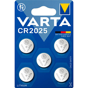 5 VARTA Knopfzellen CR2025 3,0 V 5 VARTA Knopfzellen CR2025 3,0 V von Varta