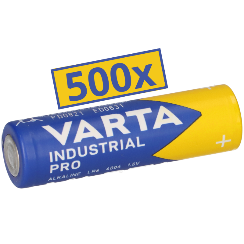500x Mignon AA LR6 - Batterie Alkaline VARTA Industrial 4006 1,5V 2950 mAh von Varta