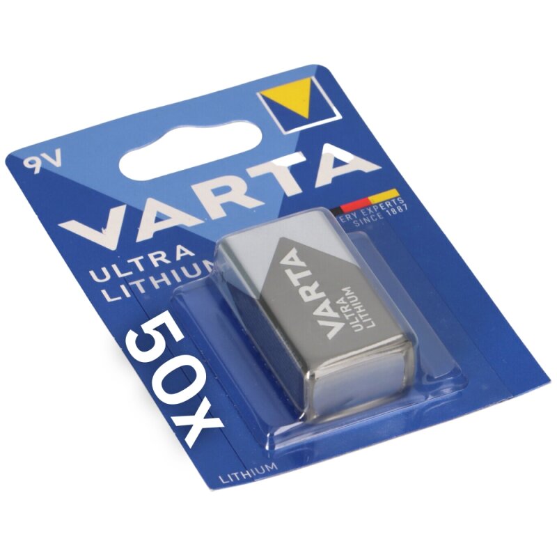 50x 1er Blister Varta Professional Lithium Batterie 9V-Block von Varta