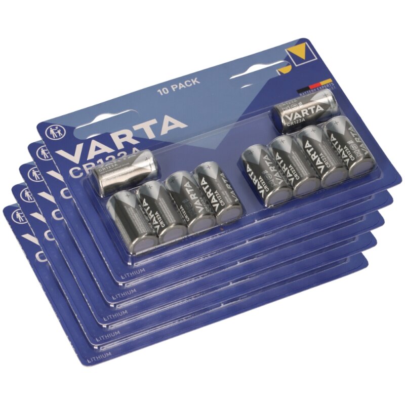 50x CR123A Varta Batterie Lithium 3V Photo Blister von Varta