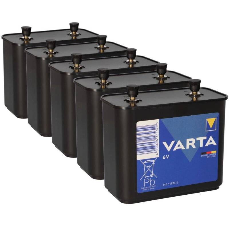 5x Varta V540 4R25-2 Blockbatterie 6V 19Ah 65F100 LR820 von Varta