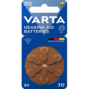 6 VARTA Knopfzellen 312 1,45 V 6 VARTA Knopfzellen 312 1,45 V von Varta