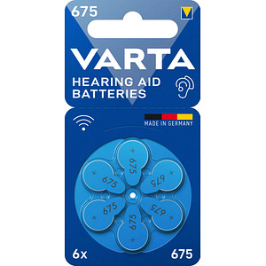 6 VARTA Knopfzellen 675 1,45 V 6 VARTA Knopfzellen 675 1,45 V von Varta