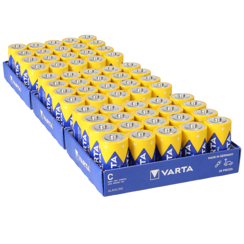 60x Varta 4014 Industrial Baby C Batterie lose von Varta