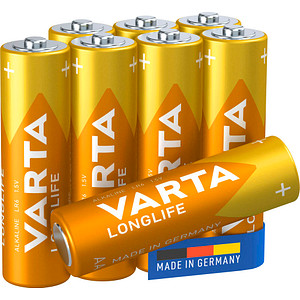 8 VARTA Batterien LONGLIFE Mignon AA 1,5 V von Varta