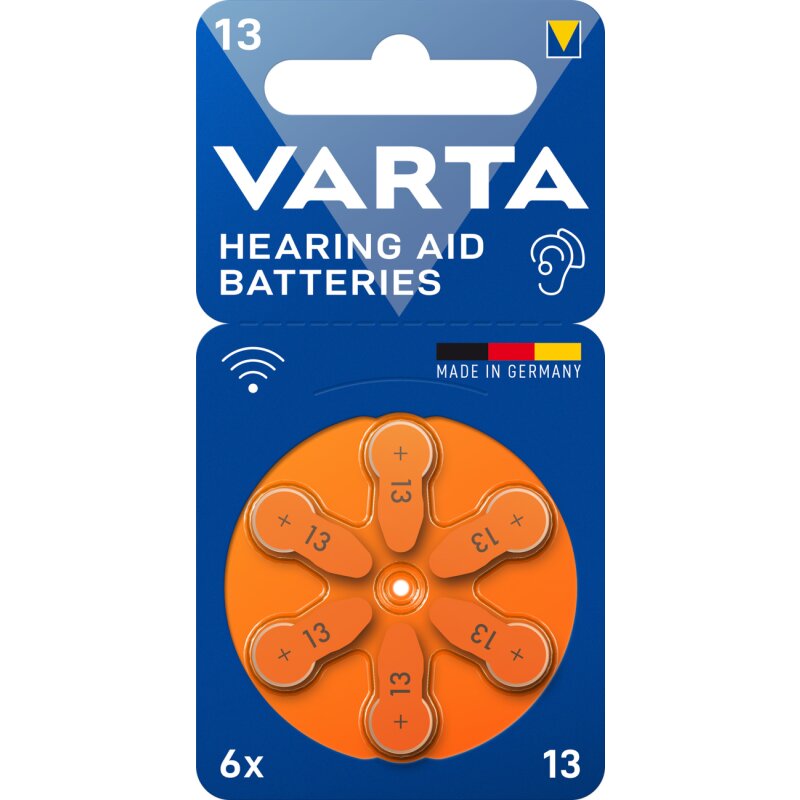 Batterie kompatibel Hörgerät Hörsystem CROS H2O 13 II-13 Custom Zink Luft von Varta