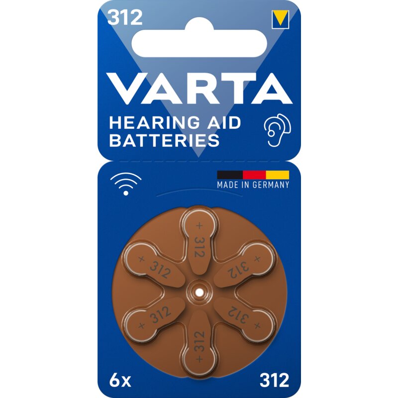 Batterie kompatibel Hörgerät Hörsystem Real X RE-X AIKIA X AK-X AK-XP IdO 1,45V von Varta