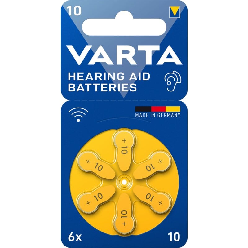 Batterie kompatibel Hörsystem Hörgerät Audéo Q-10 Virto Q-nano Zink-Luft von Varta