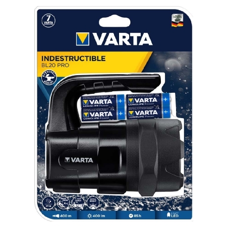 Indestructib.BL20Pro  - LED-Taschenlampe BL20 Pro 6AA m.Batt. Indestructib.BL20Pro von Varta