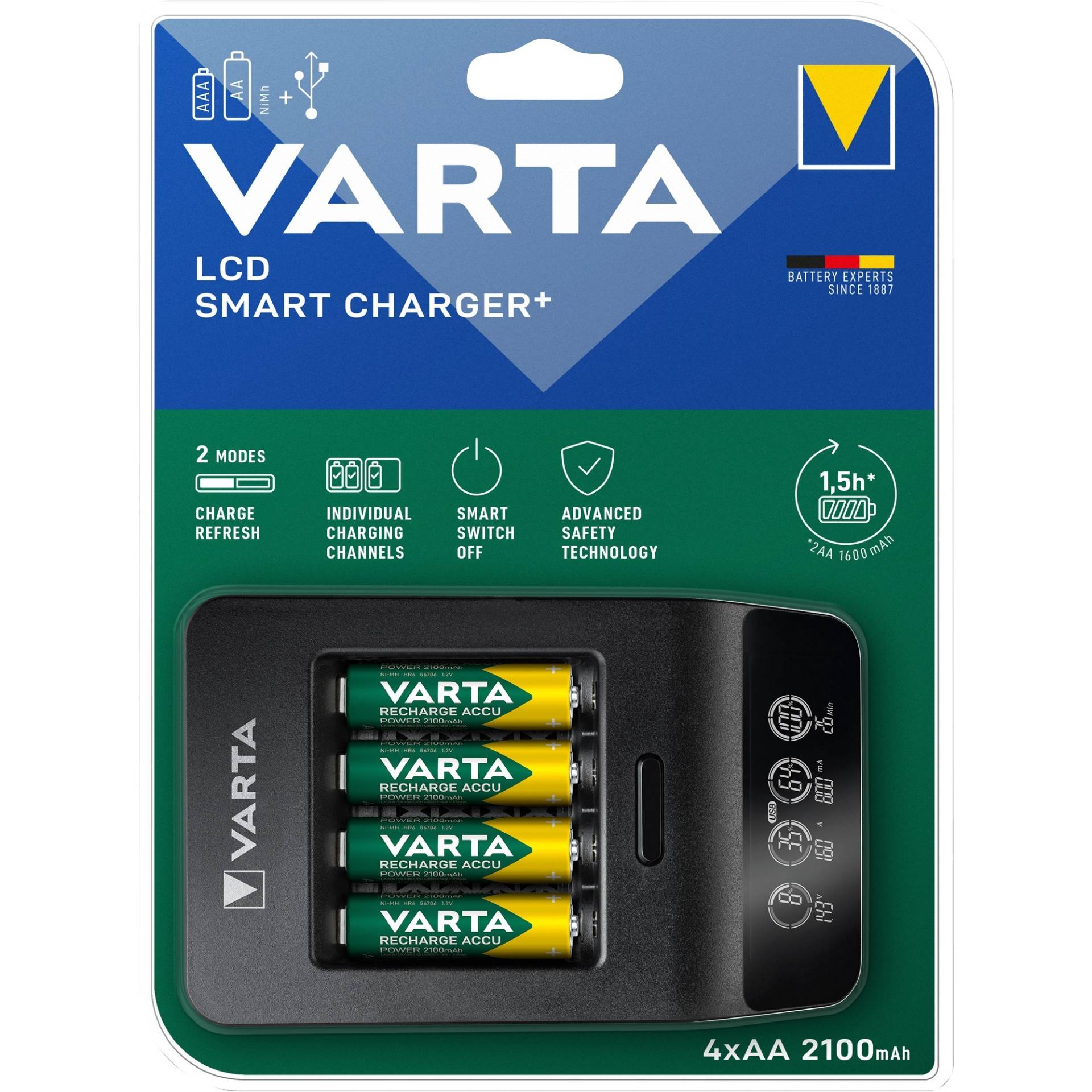 LCD Smart Charger+, Ladegerät von Varta