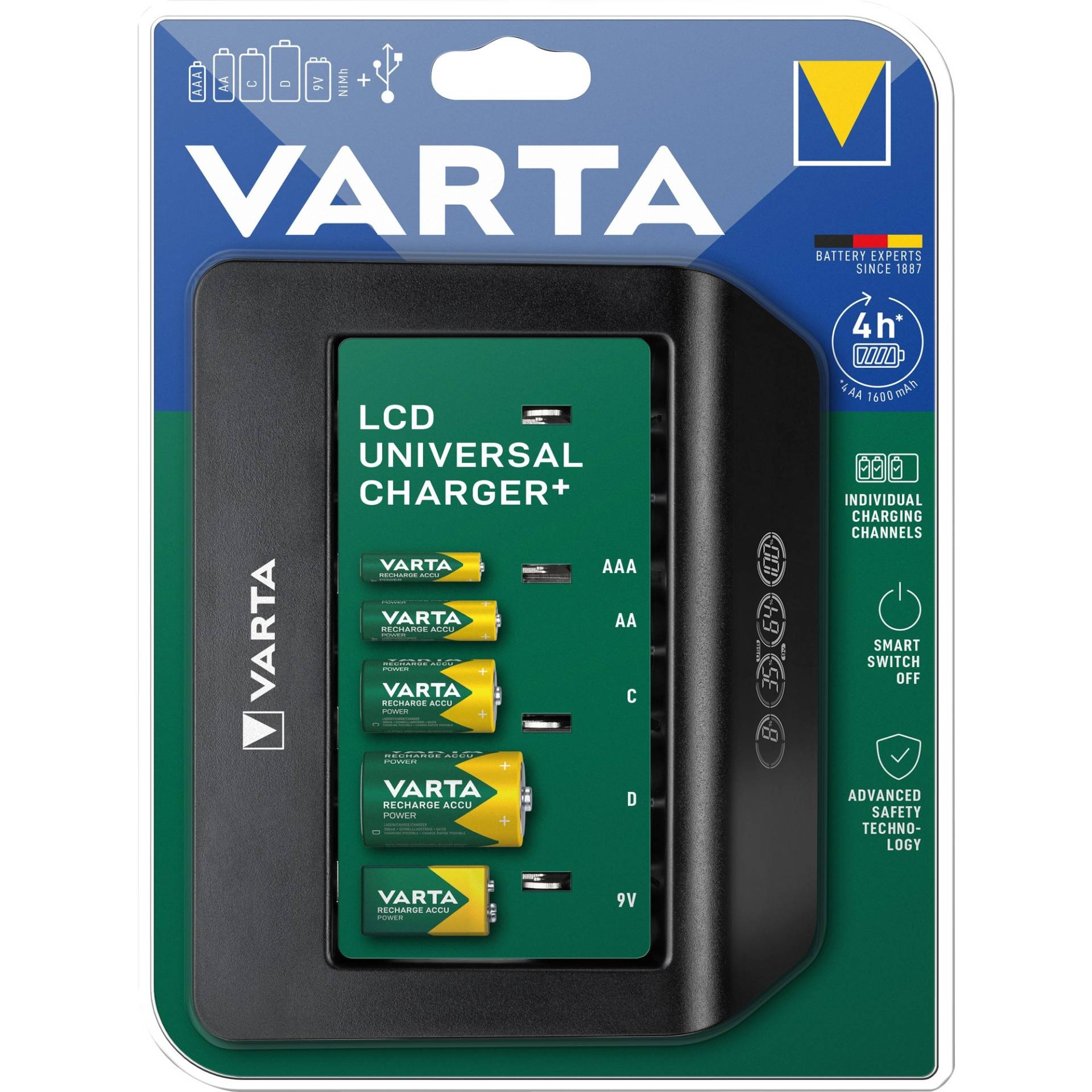 LCD Universal Charger+, Ladegerät von Varta
