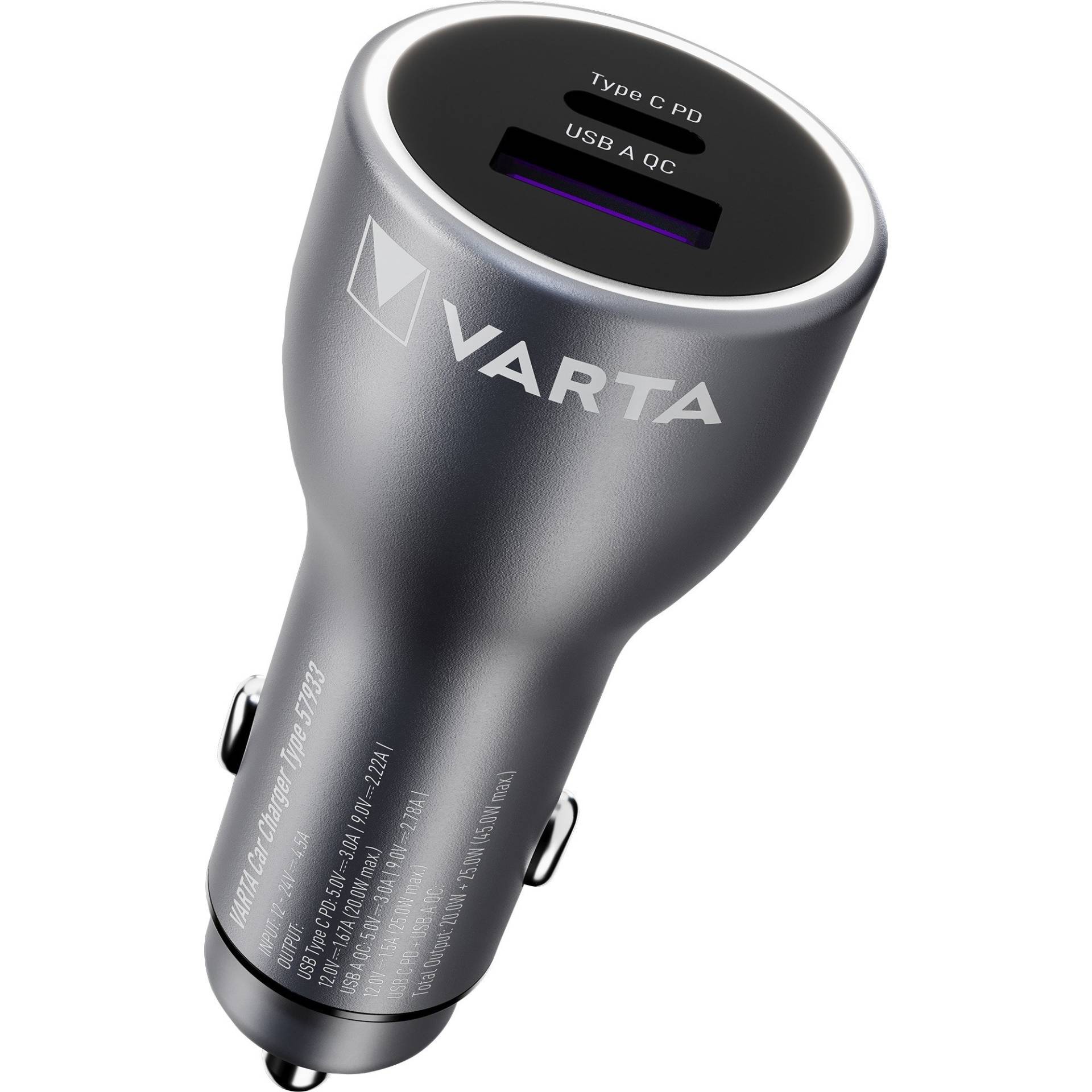 Ladegerät Car Charger KFZ, USB-A + USB-C, 45 Watt Ladegerät Car Charger KFZ, USB-A + USB-C, 45 Watt von Varta
