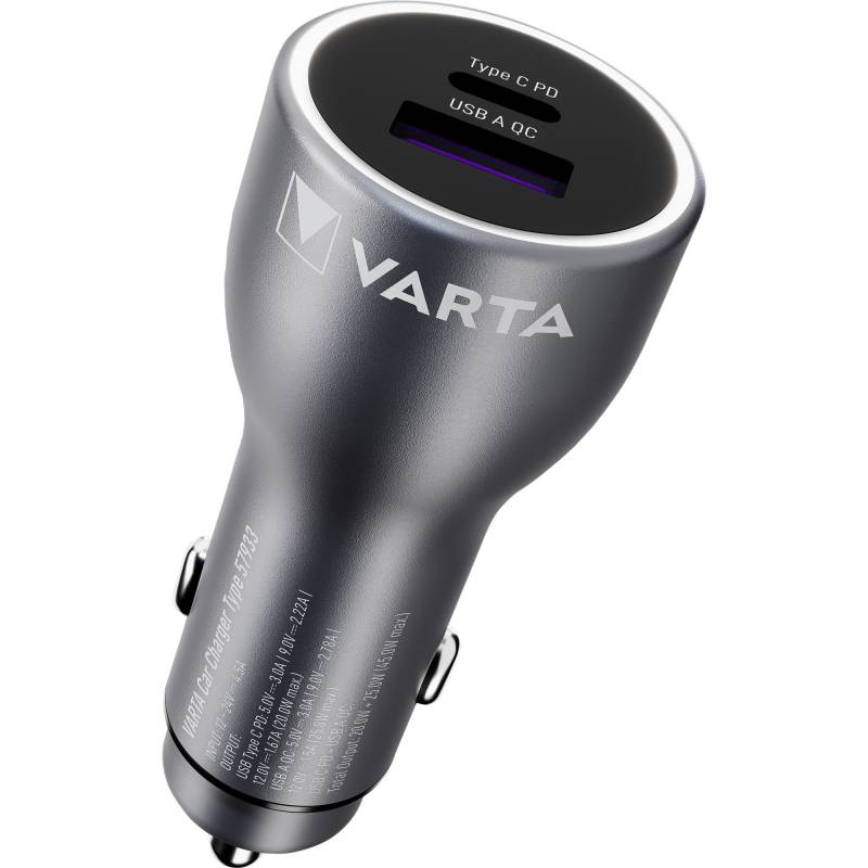 Ladegerät Car Charger KFZ, USB-A + USB-C, 45 Watt von Varta