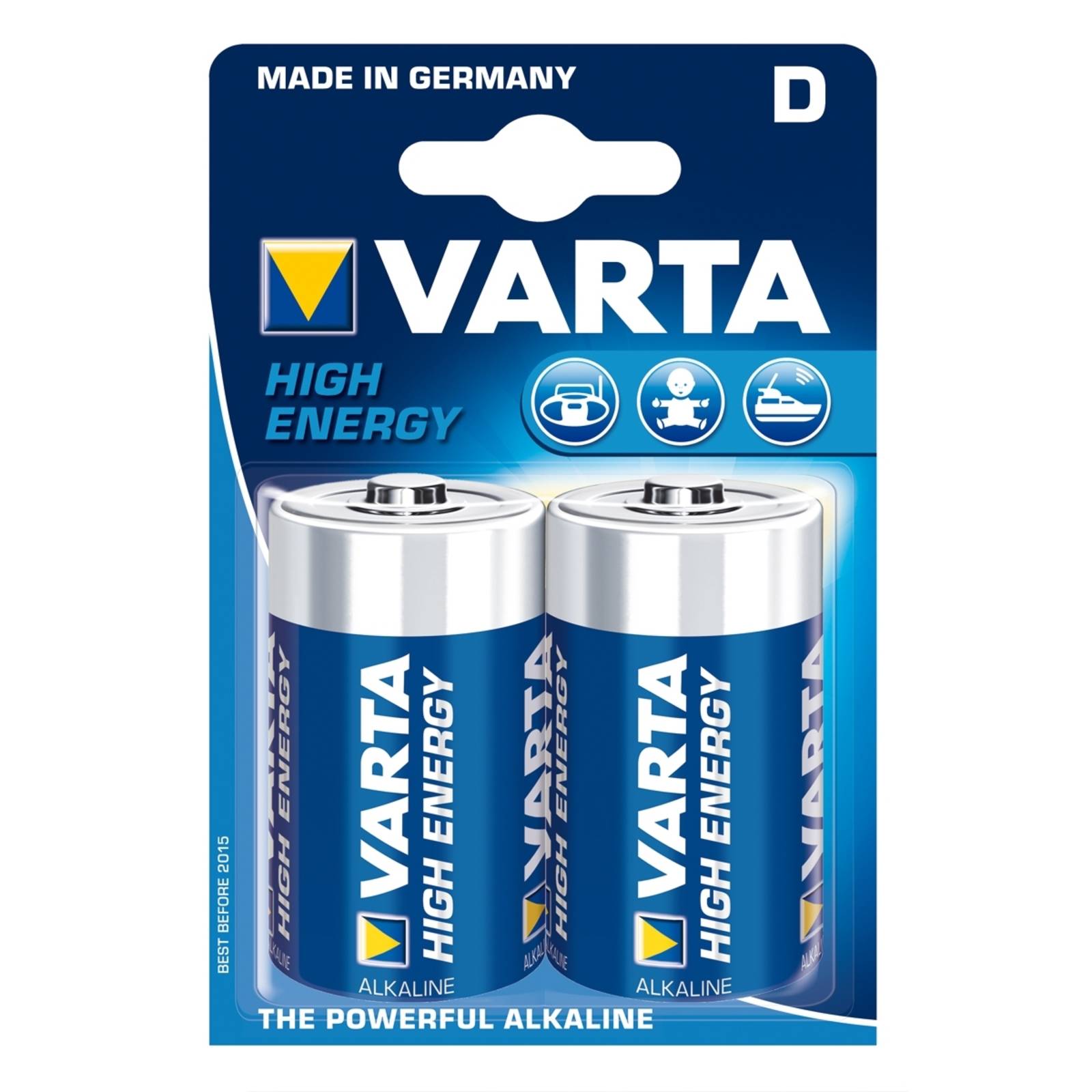 Mono D High Energy Batterien im 2-er Blister von Varta