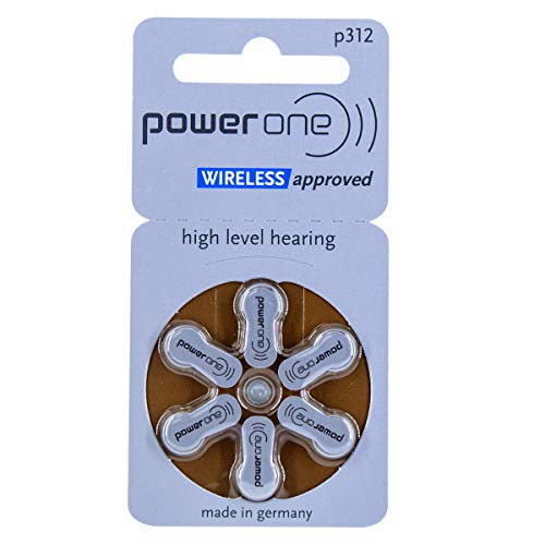 Power one Hörgerätebatterien Typ 312 braun, Batterien 60 Stück Vorratspack, wireless approved, Größe p312 für Hörgeräte und Hörhilfen, high hearing level, quecksilberfrei, Made in Germany Power one Hörgerätebatterien Typ 312 braun, Batterien 60 Stück Vorratspack, wireless approved, Größe p312 für Hörgeräte und Hörhilfen, high hearing level, quecksilberfrei, Made in Germany von VARTA