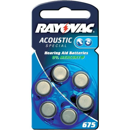 Rayovac 675 Hörgeräte-Batterie 6er Pack von Varta
